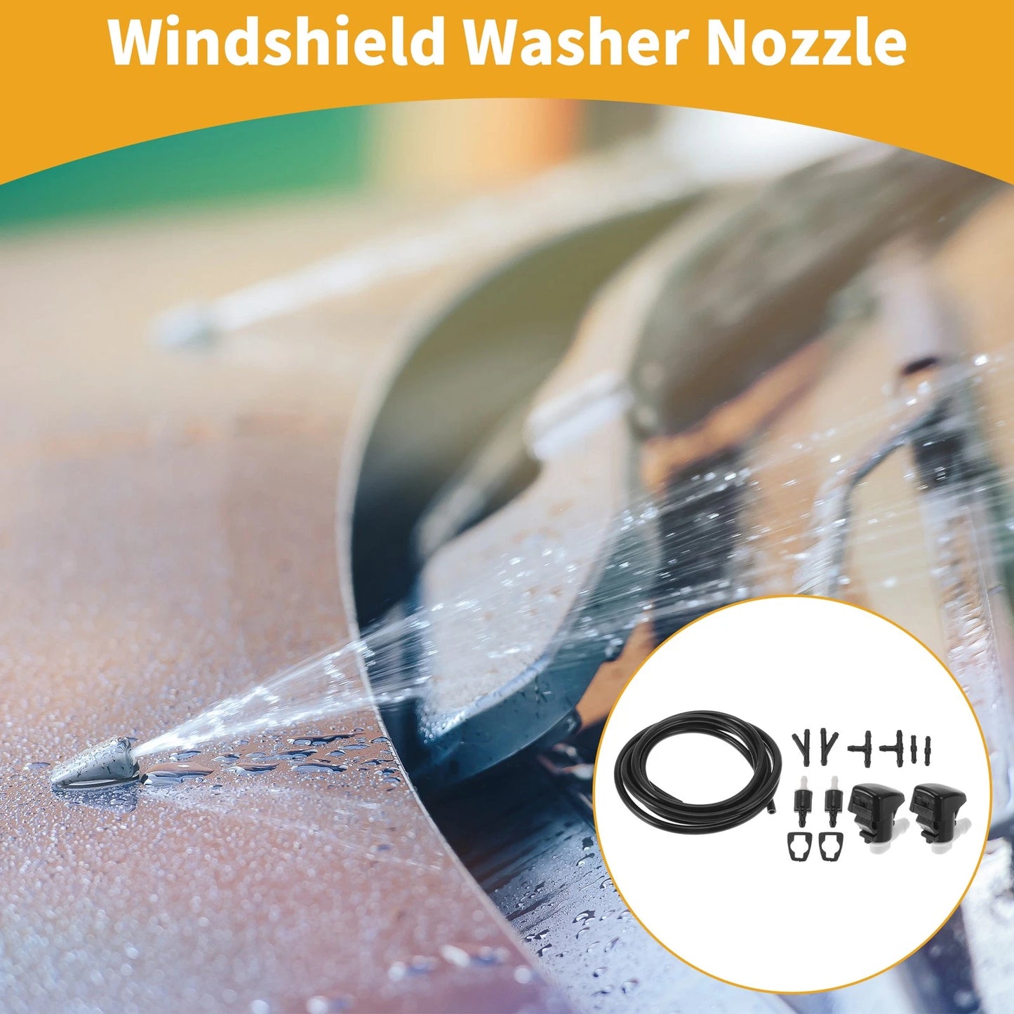 Windshield Washer Nozzle Kit for Ford Fiesta (2011-2022) - Includes Gaskets