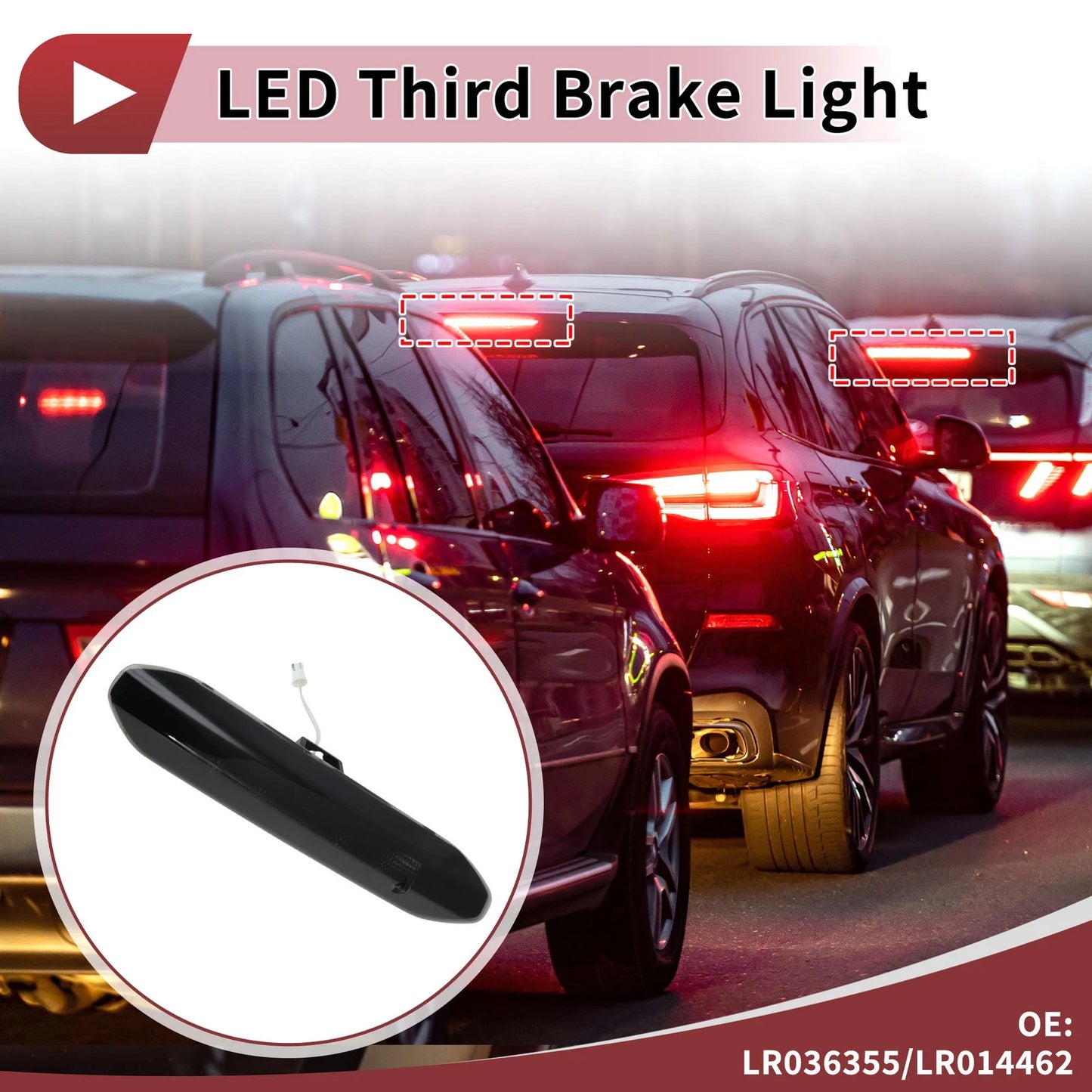 Black LED Third Brake Light for Land Rover Freelander 2 (2006-2014)