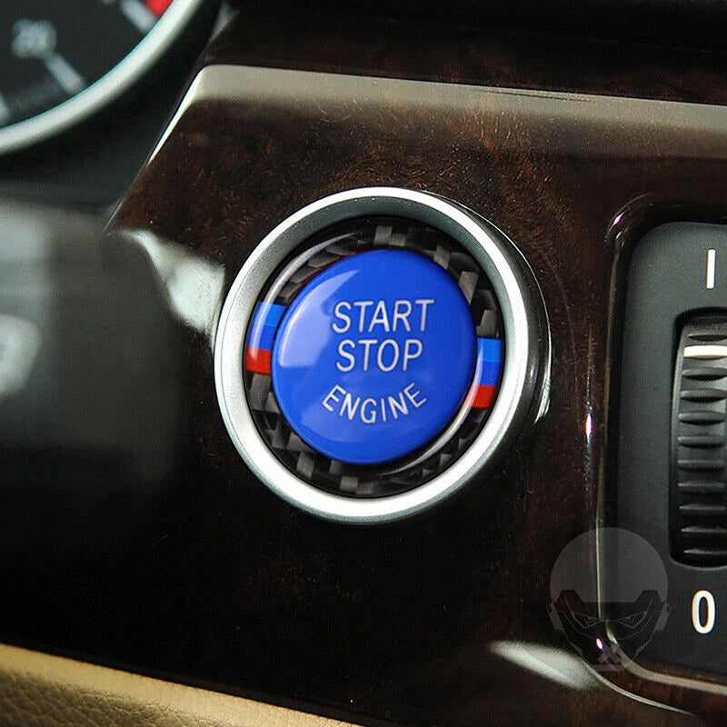 Engine Start Stop Push Button Cover Blue for BMW 3 5 Series E90 E60 X5 (2006-2013)