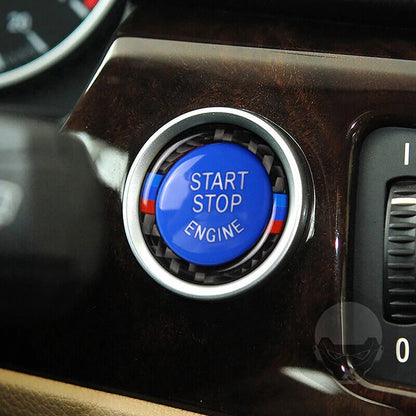Engine Start Stop Push Button Cover Blue for BMW 3 5 Series E90 E60 X5 (2006-2013)