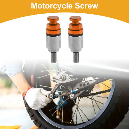 2 x Screw M4x0.7 Fork Air Bleeder Valve Metal Orange for Motorcycle