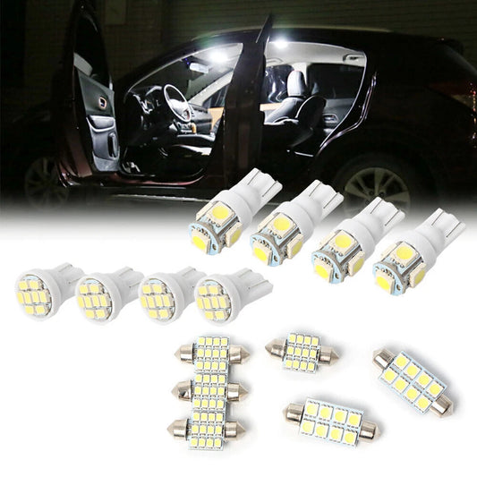 14PCS White LED Interior Lights for T10 31mm Map Dome & License Plate