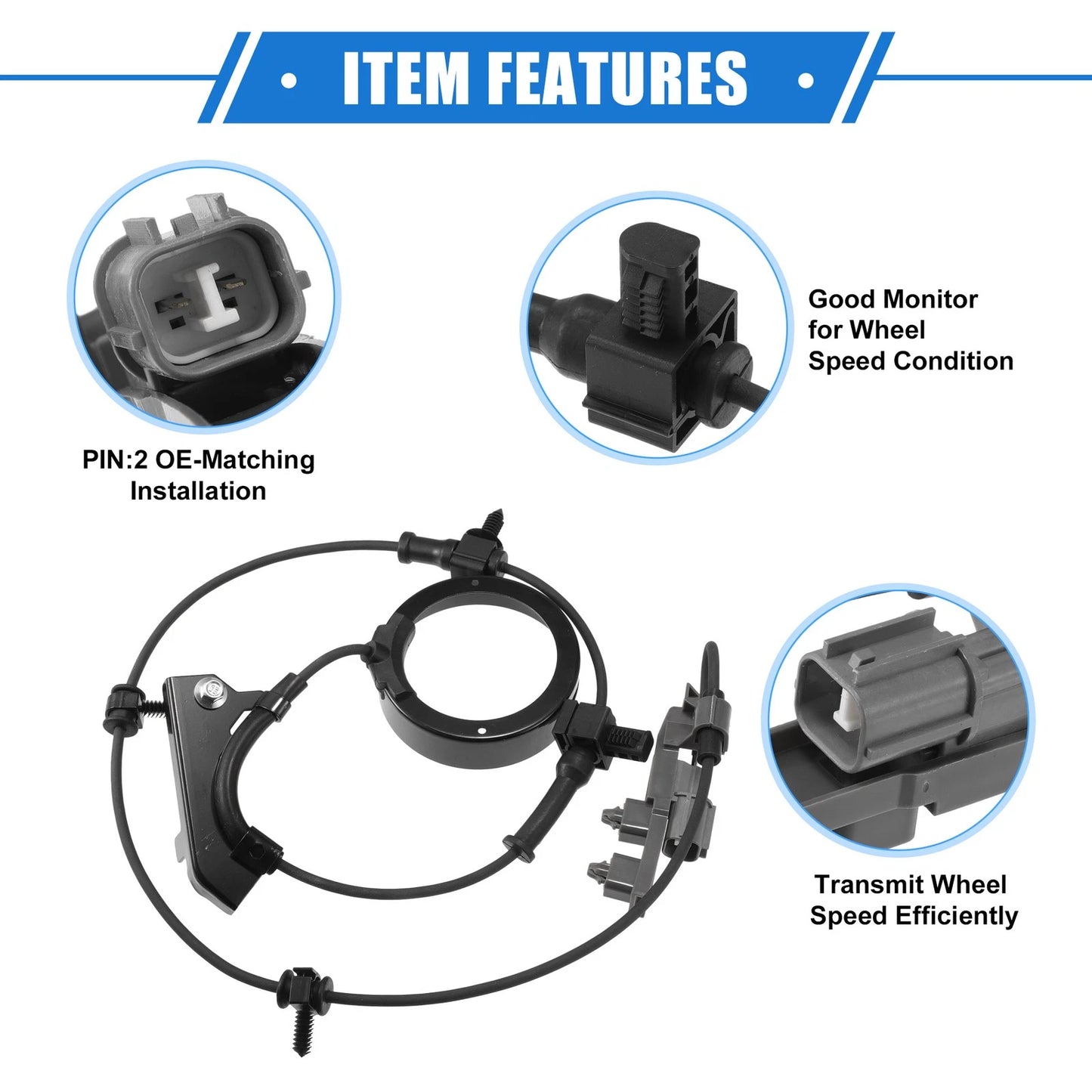 Front Left ABS Wheel Speed Sensor for Chevrolet Colorado