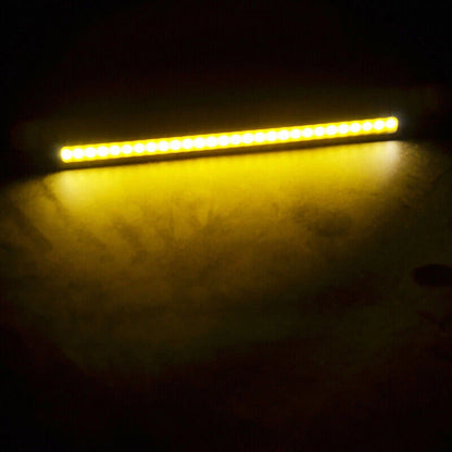10 x Yellow LED Strip DRL Daytime Running Lights for Car - Waterproof ()