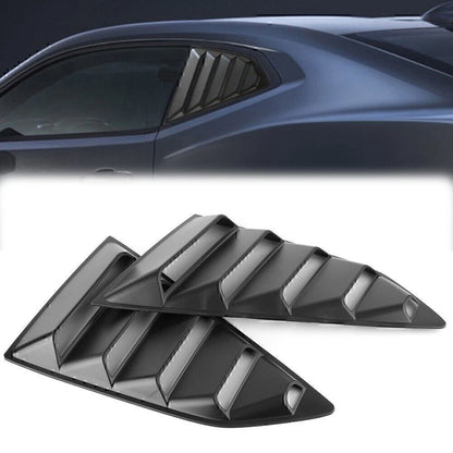 Rear Side Window Louver Vents Cover Trim for 2016-2018 Chevy Camaro