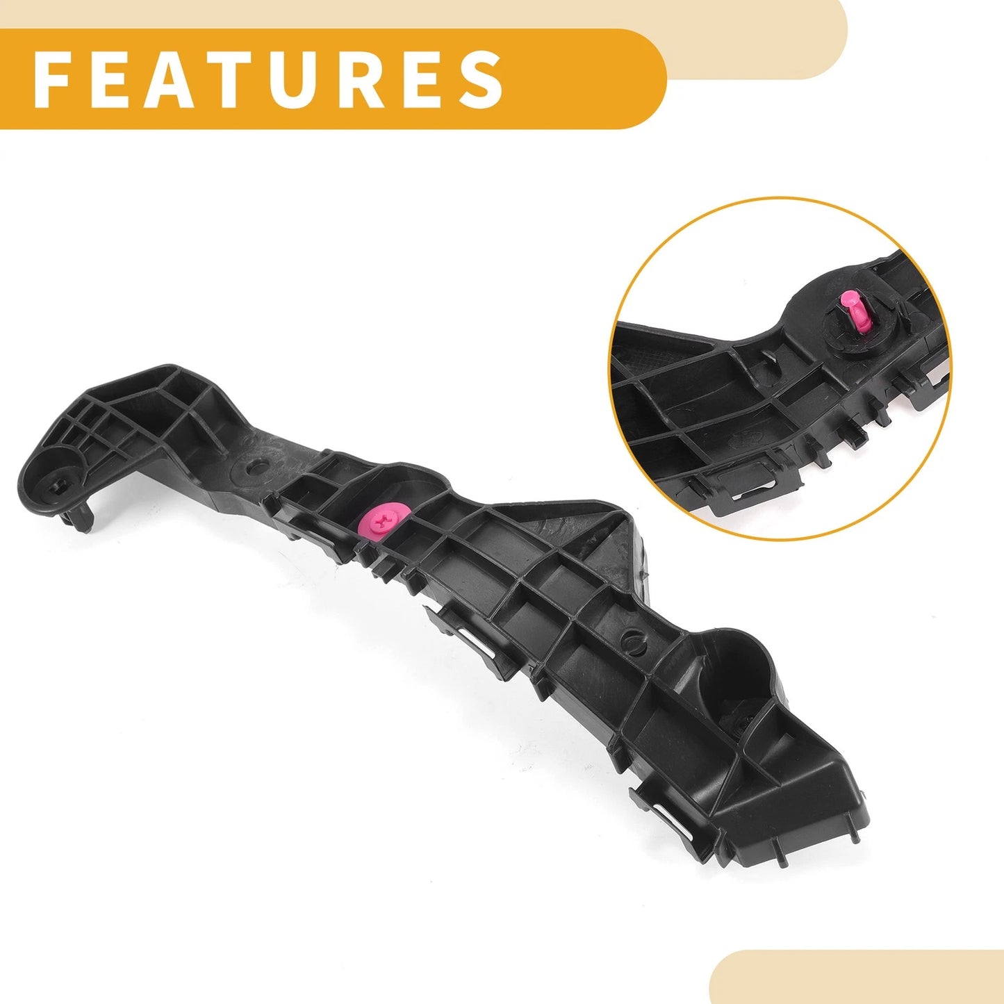 Front Bumper Support Bracket for Lexus NX300h (2015-2021) 1 Pc Black