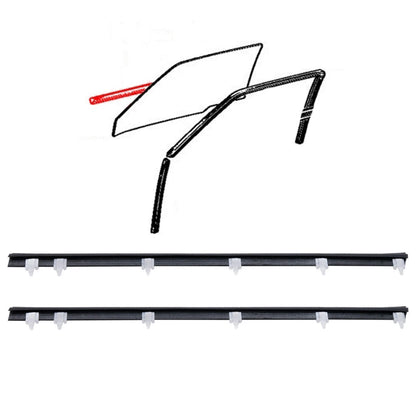 Front Door Glass Weatherstrip Outer x2 for Toyota Starlet KP60 KP61 KP62 1978-1984