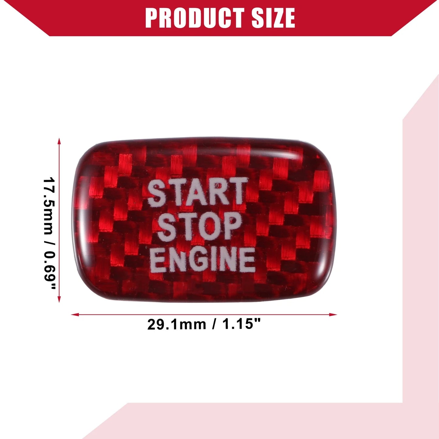 Carbon Fiber Engine Start Stop Button Cover for Volvo S60 (2011-2018)