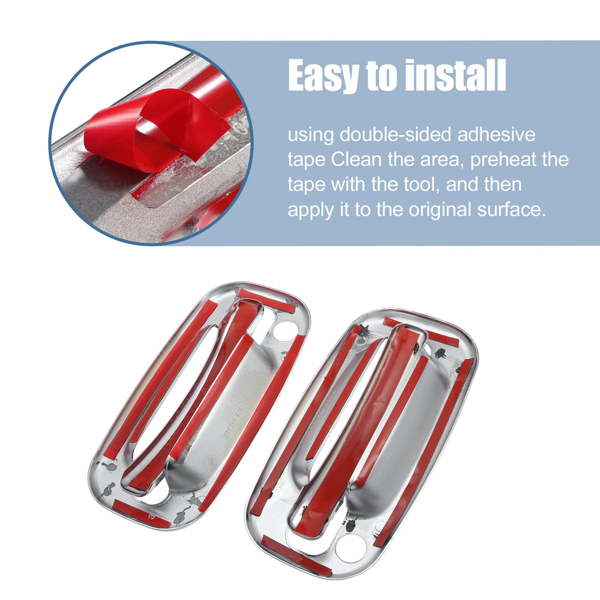 Pair Exterior Door Handle Cover  Keyhole for Chevrolet Tahoe (2000 - 2006)