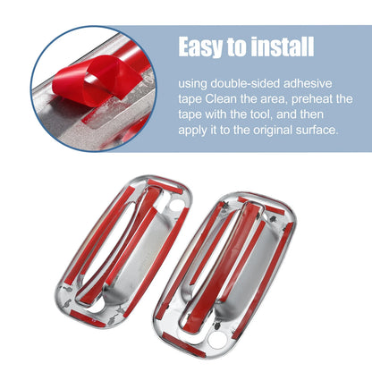Pair Exterior Door Handle Cover  Keyhole for Chevrolet Tahoe (2000 - 2006)