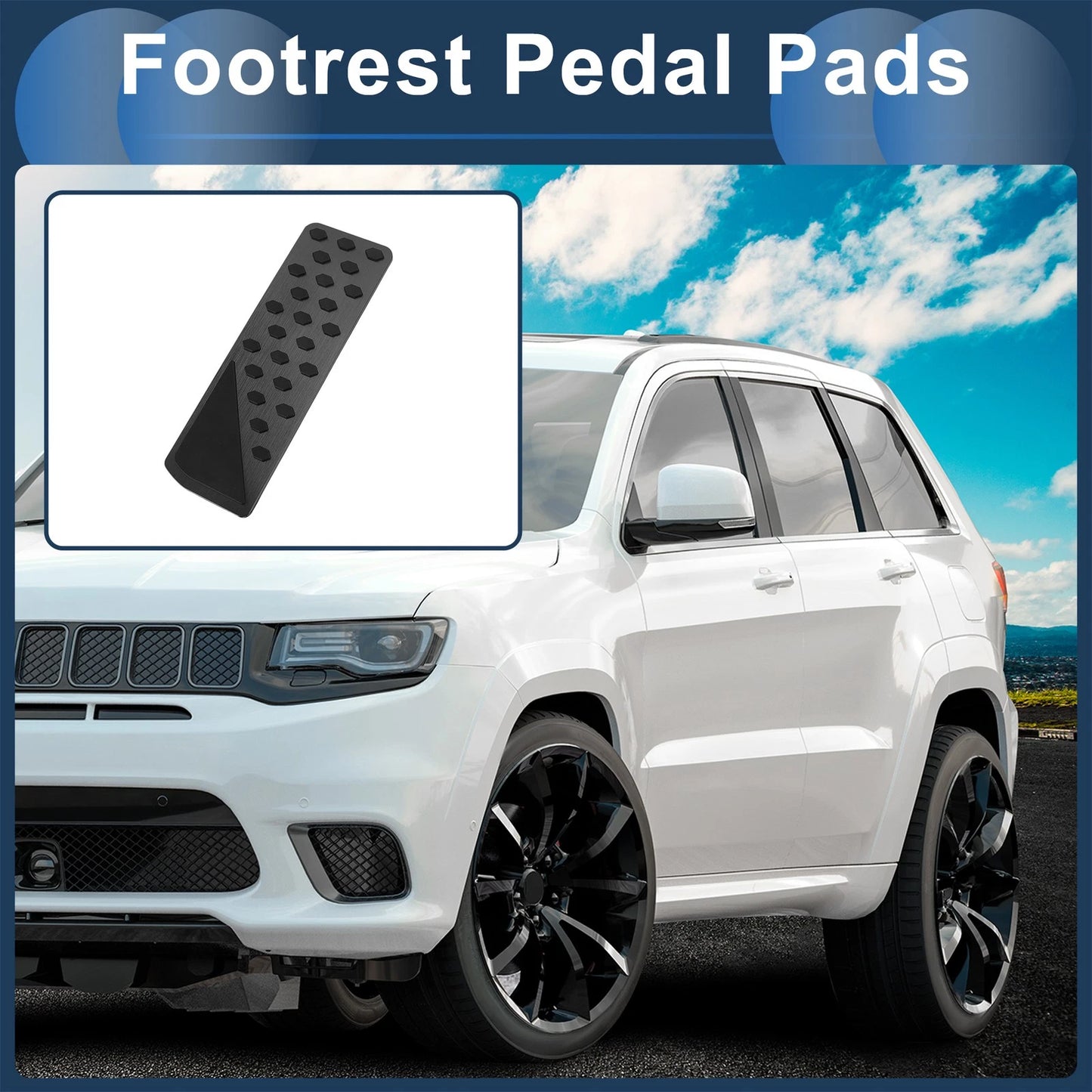 Footrest Pedal Cover for Jeep Grand Cherokee (2022-2025) Aluminum Alloy