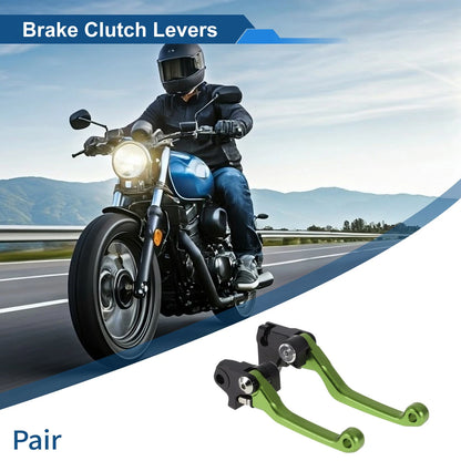 Brake Clutch Levers / 2 x Short / Green for Yamaha WR250F (2017–2022)
