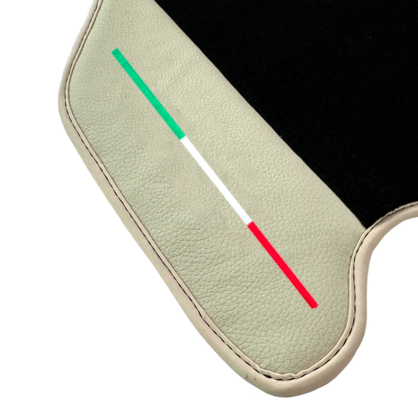Black Floor Mats for Ferrari F430 2004-2009 - AutoWin Brand, Beige Leather