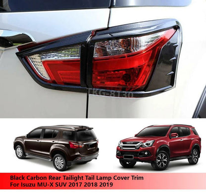Black Carbon Tail Light Covers for Isuzu MU-X (2017-2019)