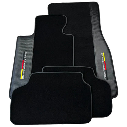 Black Floor Mats for BMW 2 Series F45 Active Tourer 2014-2023 with Carbon
