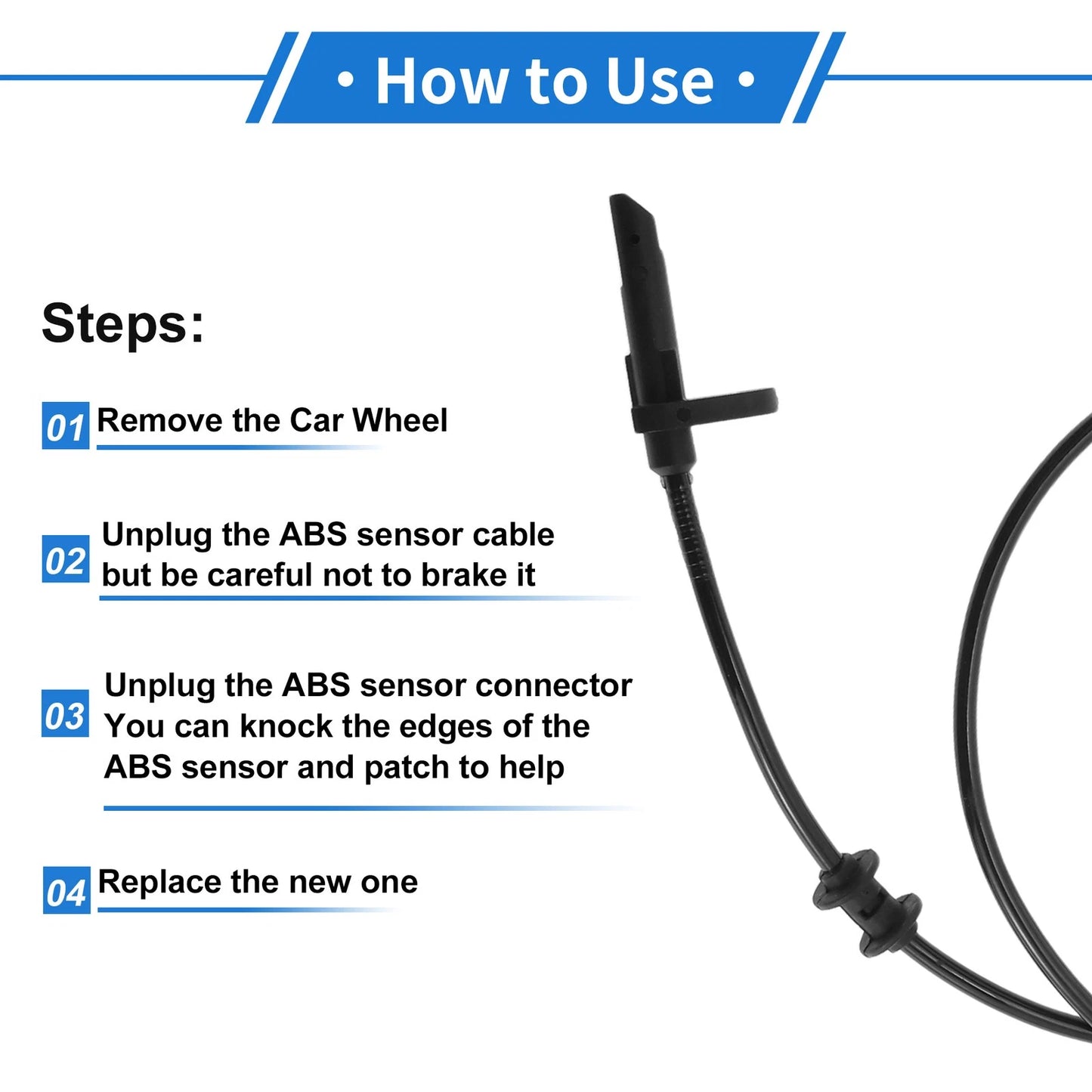 ABS Wheel Speed Sensor for BMW 750i 2009-2015 Rear Sensor 2 x 34526775864