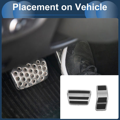 Foot Accelerator Pedal Covers for Ford Fiesta (2007-2012) Silver Tone