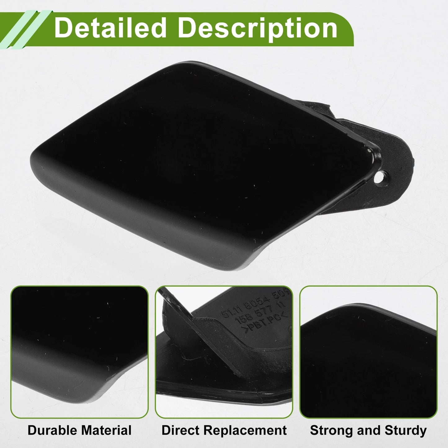 Front Left Washer Nozzle Cover for BMW 428i (2014-2016) Black