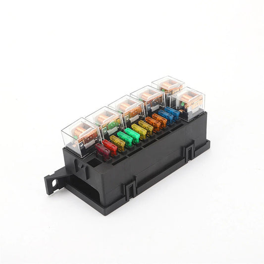 11-Way Fuse Box with 6 Relays for Universal Car - 12V 80A (No Year Specified)