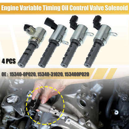 4pcs VVT Variable Valve Timing Solenoids for Toyota Avalon RAV4 Camry Sienna