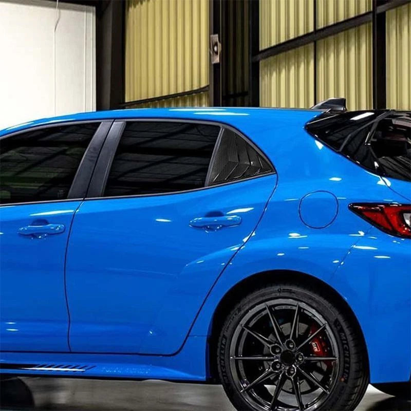 DRY Carbon Fiber Rear Side Window Louver Shutter Trim For Toyota GR Corolla 23+