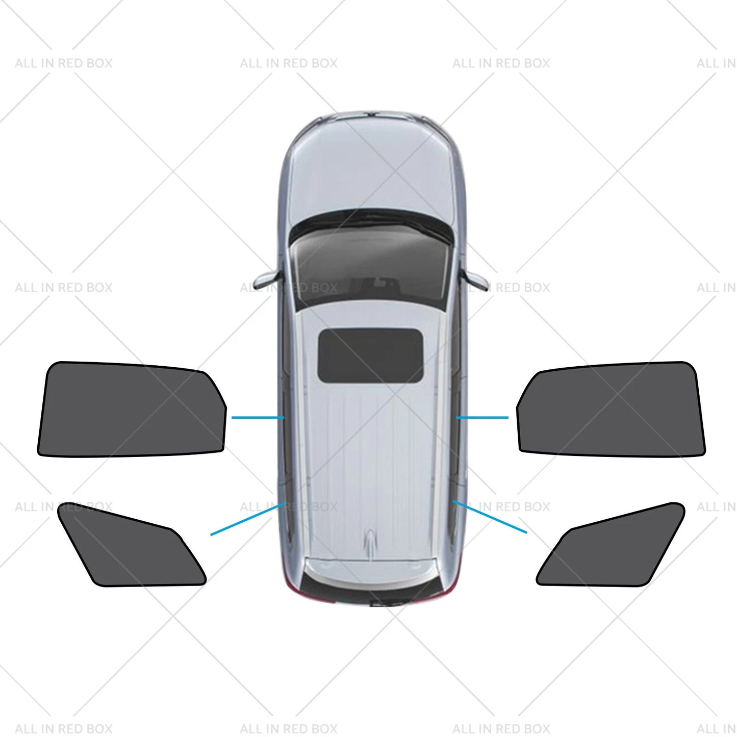 Triangular Rear Window Magnetic Mesh Sunshades for Kia Sportage (2021-2024)