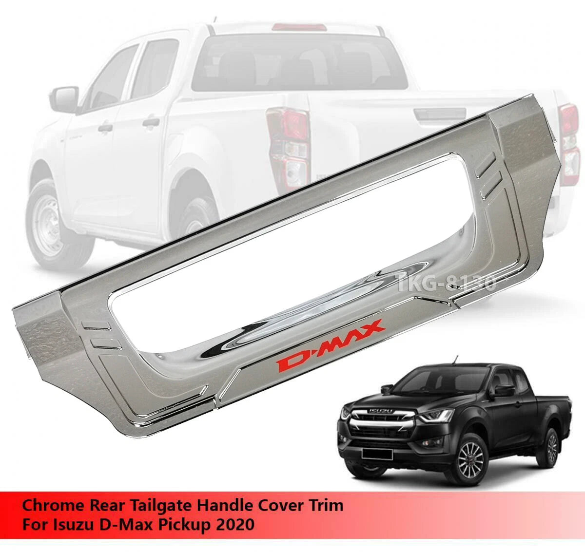 Tailgate Handle Cover Trim Chrome for Isuzu D-Max Dmax (2020)