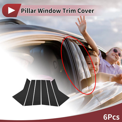 Door Pillar Window Trim 6 Pcs for Land Rover Range Rover Evoque (19-23)