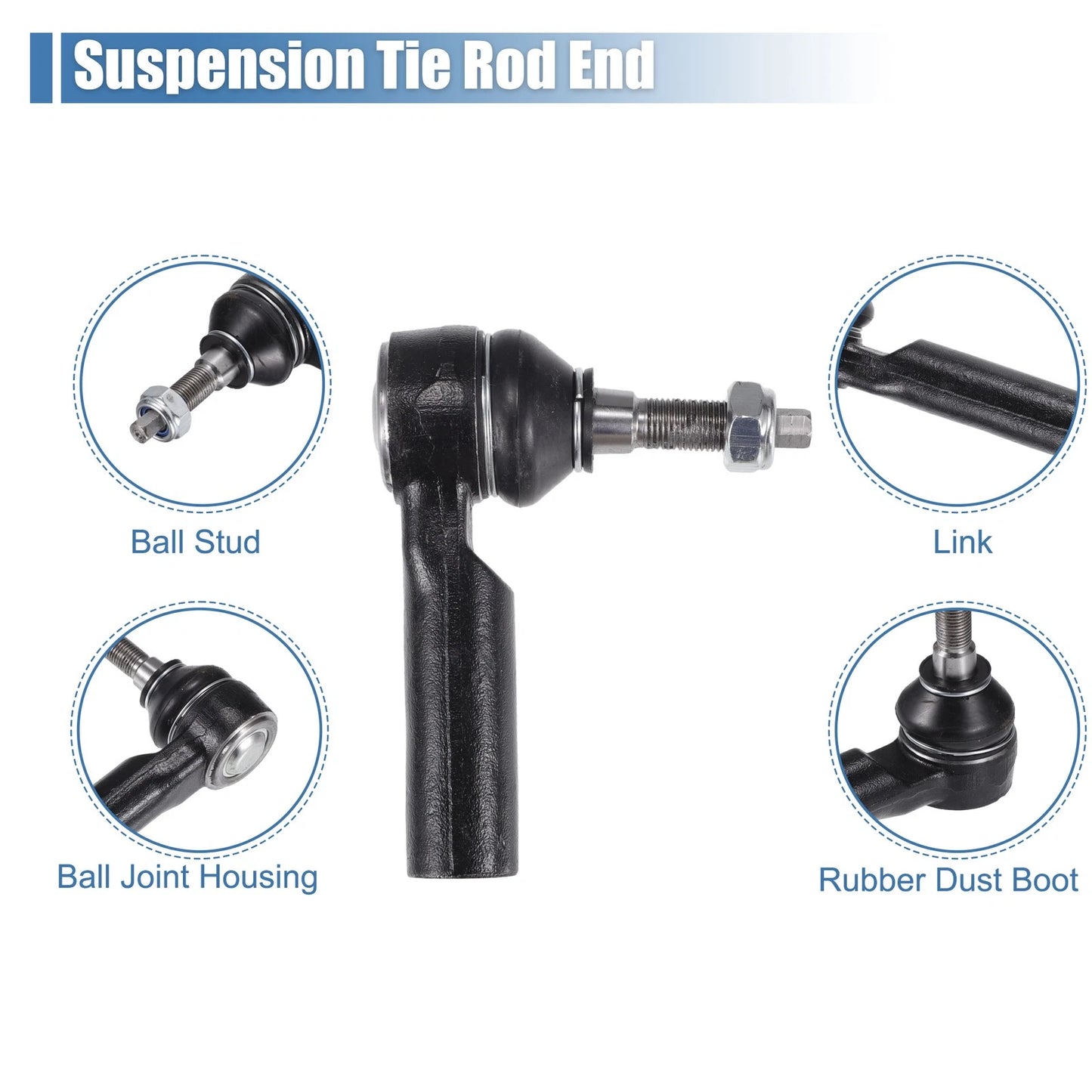 Front Outer Tie Rod End Links for Ford Mustang (2005-2014)