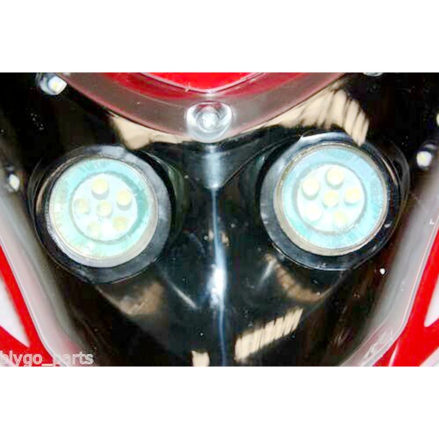 LED Head Light Lamp + Strip for RED Rec Reg Motorcycle Dirt Bike 79-23