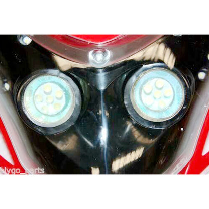 LED Head Light Lamp + Strip for RED Rec Reg Motorcycle Dirt Bike 79-23