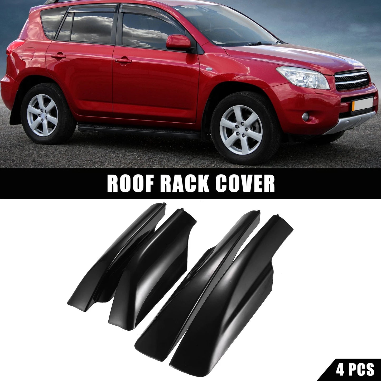 Roof Rack Rails / 4 x End Cap Protection Cover Shell for Toyota