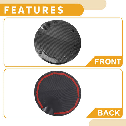 Fuel Tank Door Cap for Toyota Tundra (2022-2025) Carbon Fiber Black ABS