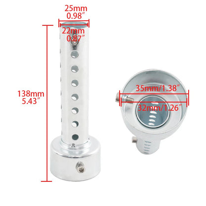 35mm Silver Universal Motorcycle Exhaust Can Silencer Muffler for Various Models