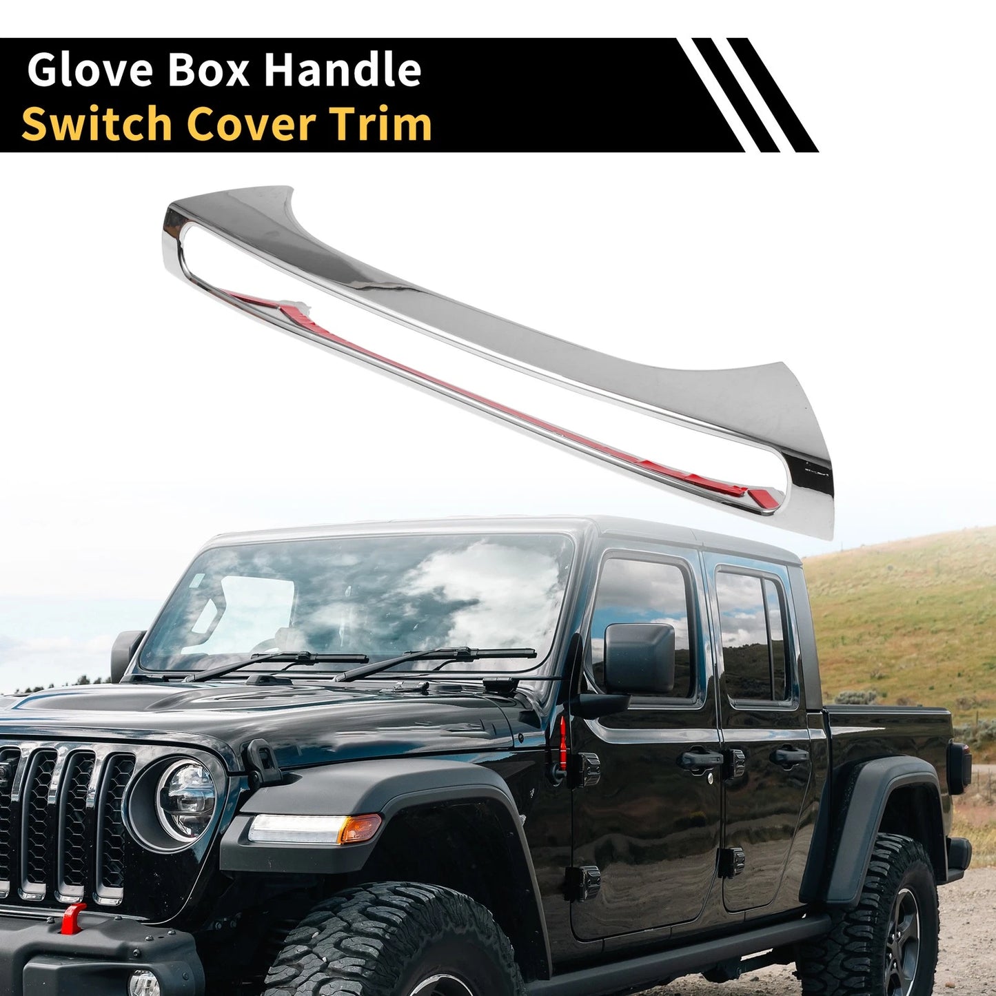 Glove Box Handle Switch Cover Trim for Jeep Wrangler JK (2007-2018)