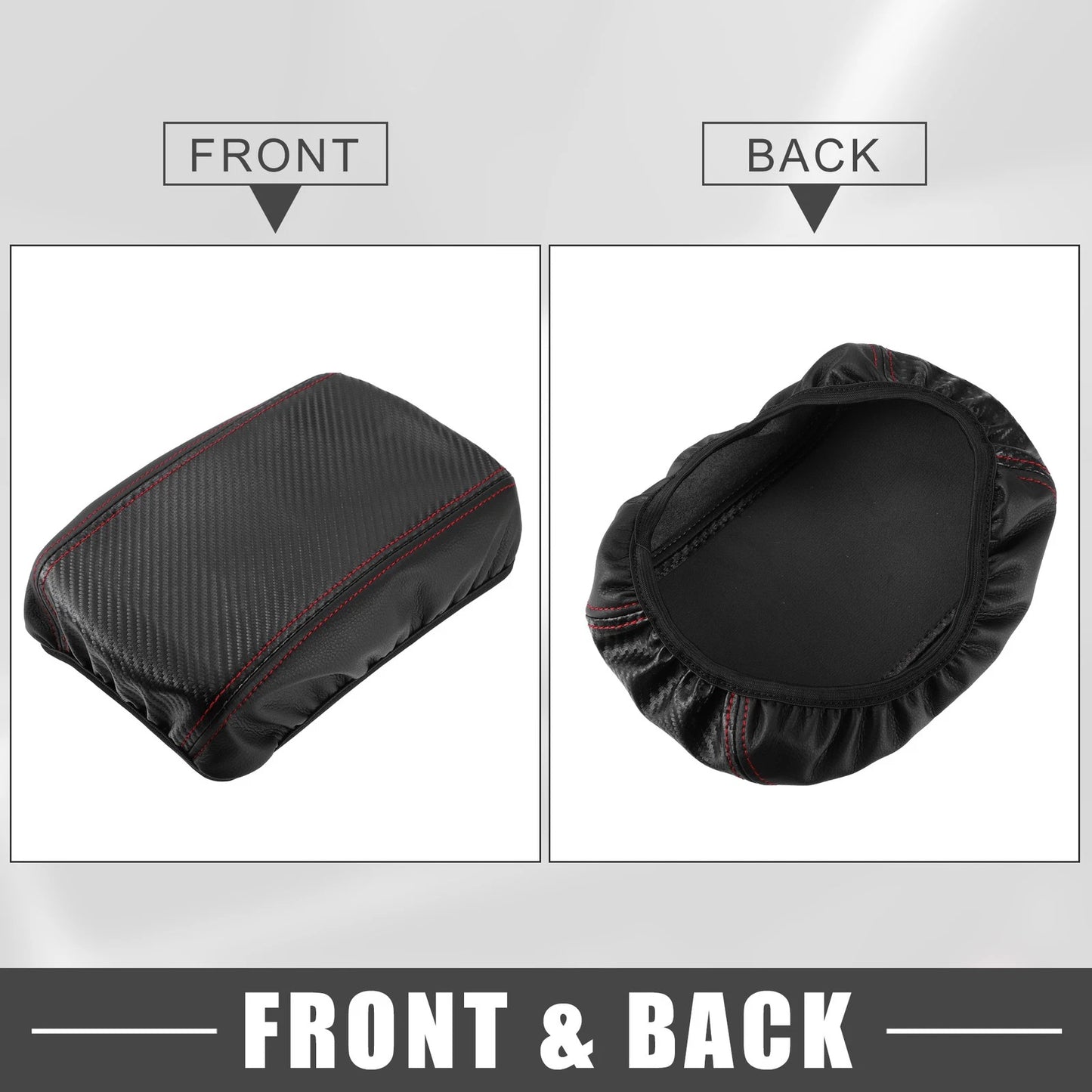 Armrest Seat Box Cover for Toyota Corolla Carbon Fiber Black (2003-2023)