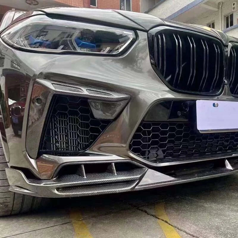 Carbon Fiber Front Bumper Vent Cover Trim for BMW X5M F95 2020-2023