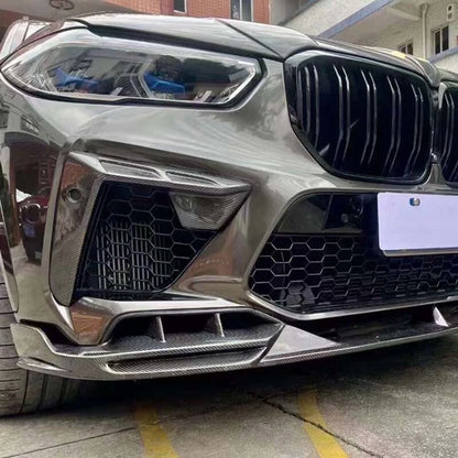 Carbon Fiber Front Bumper Vent Cover Trim for BMW X5M F95 2020-2023