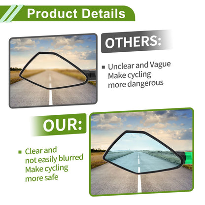 M8/M10 / 1 Set / Motorcycle Rear View Mirrors Polygonal Green Aluminum (Universal)