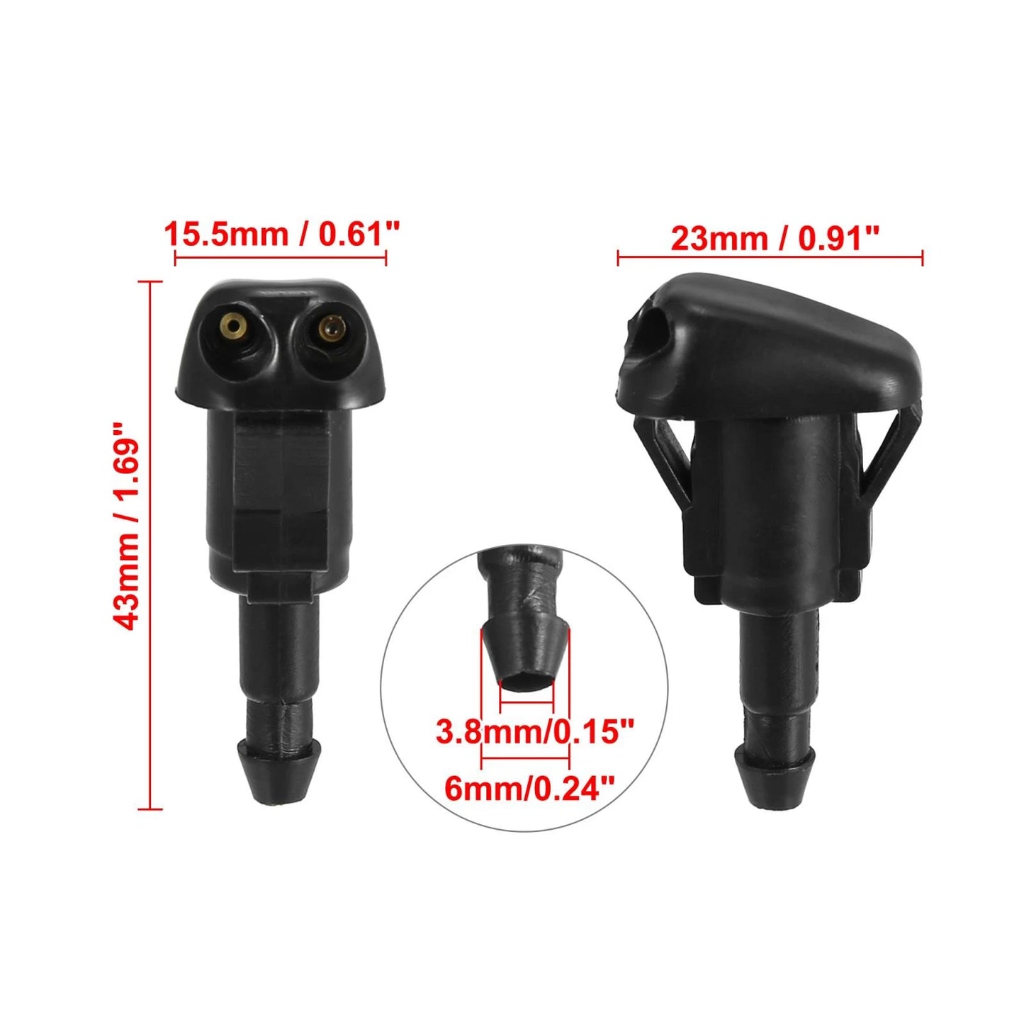 4 x Windshield Washer Nozzles for Toyota Camry (1997-2001)
