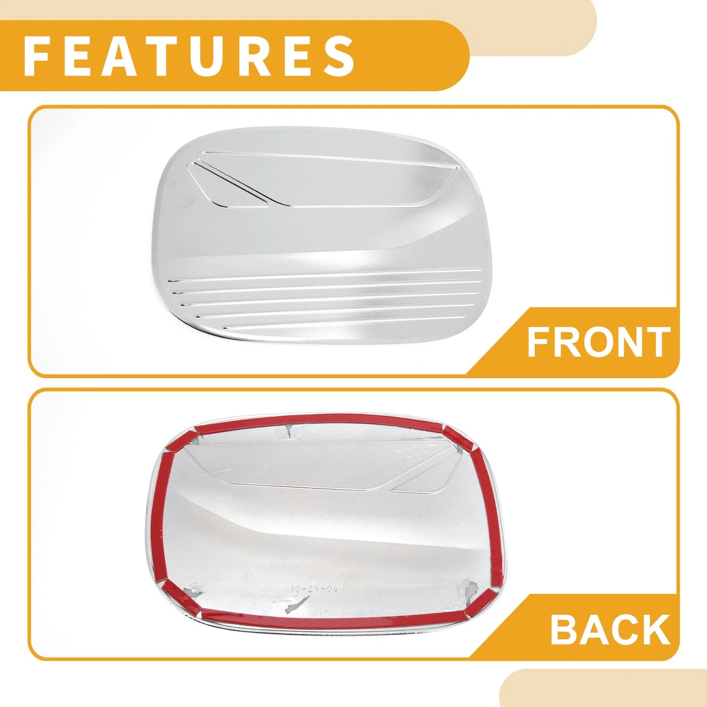 Fuel Tank Door Cap for Mazda CX-8 2019-2025 Chrome Silver Tone