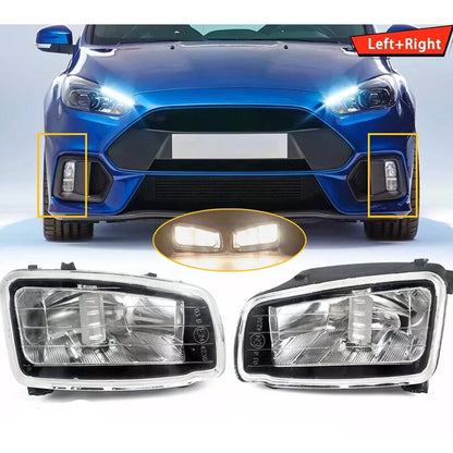 Front Bumper Fog Light Driving Lamp Clear Lens for Ford Focus RS (2016-2018)