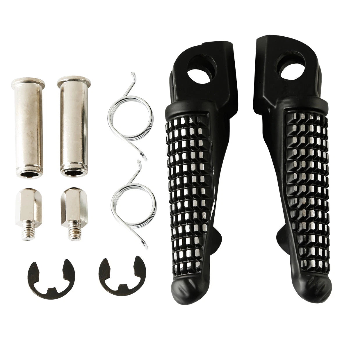 Matte Black Front Footrest Pegs for Kawasaki Ninja ZX10R (2004-2005)