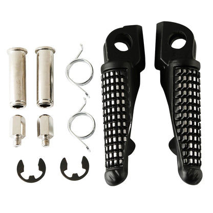Matte Black Front Footrest Pegs for Kawasaki Ninja ZX10R (2004-2005)
