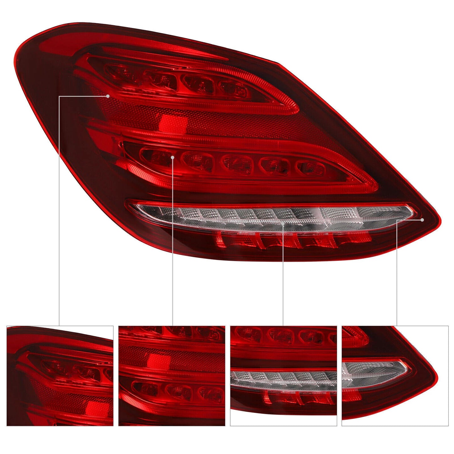LED Tail Light for 2015-2018 Mercedes-Benz W205 Sedan Left Driver Side