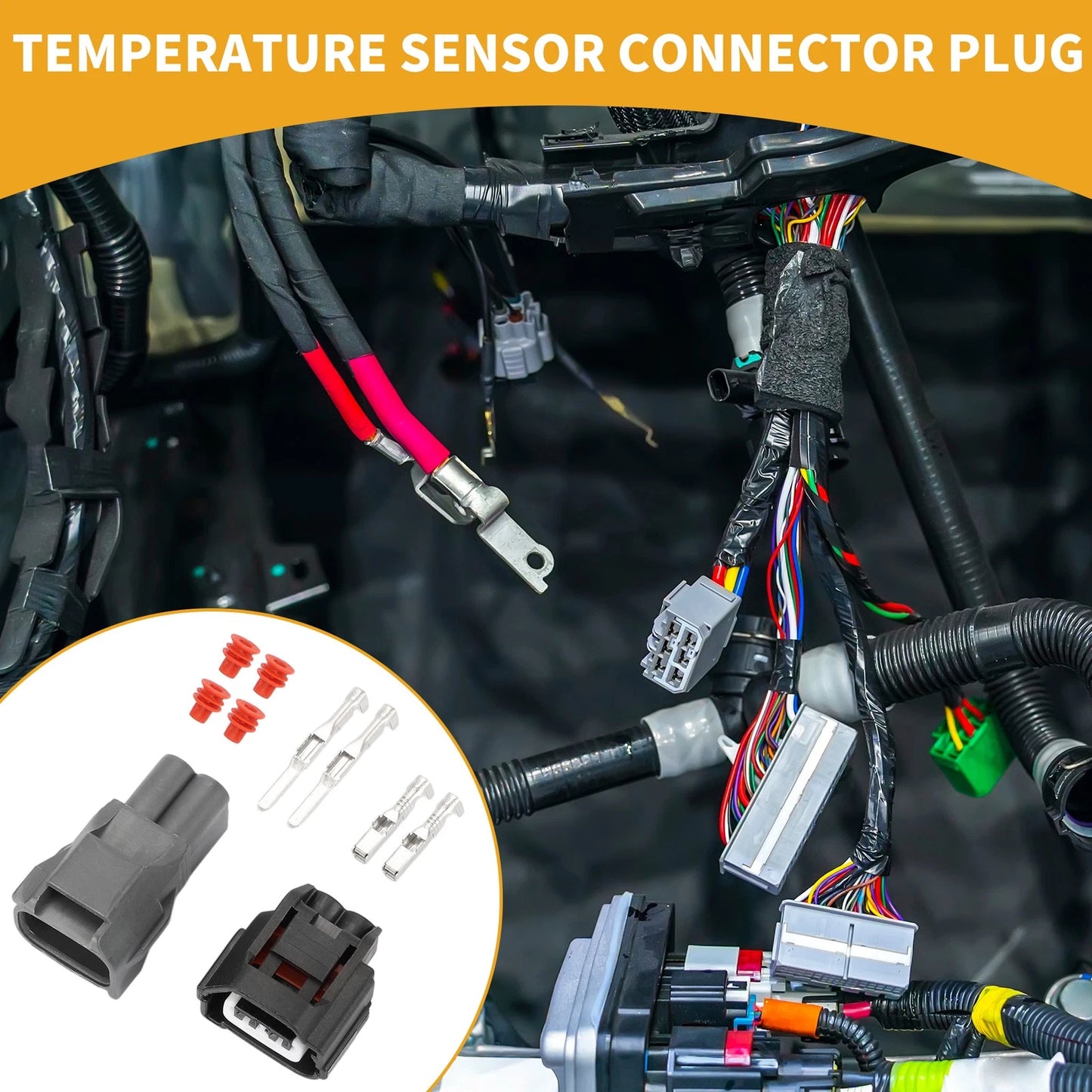 Temperature Sensor Connector Plug 1 Set for Toyota