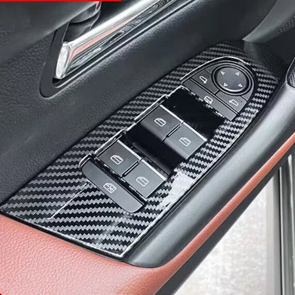 18PCS Carbon Fiber Interior Button Trim Cover Decor for Mazda CX-50 (2023–2024)
