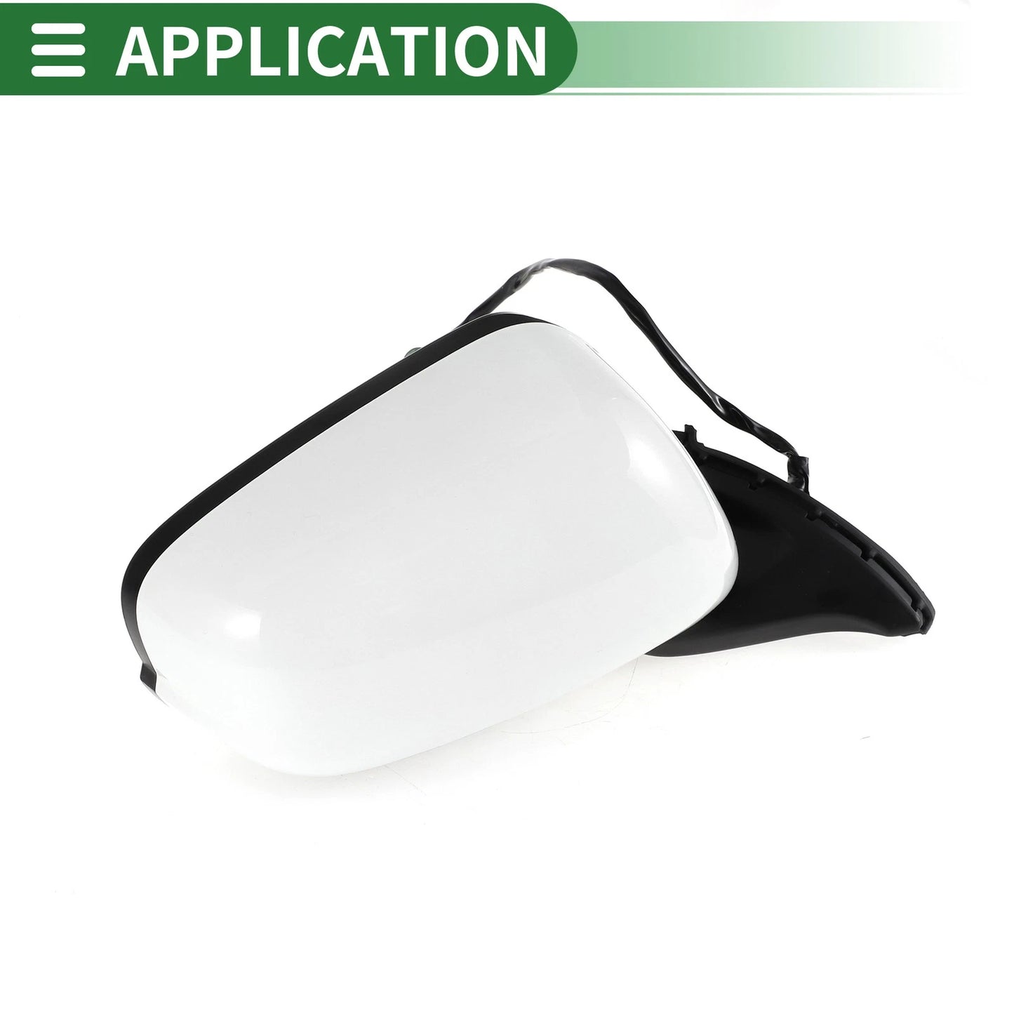 Right Side Door Mirror Replacement for Honda Fit (2009-2014) Manual Folding White