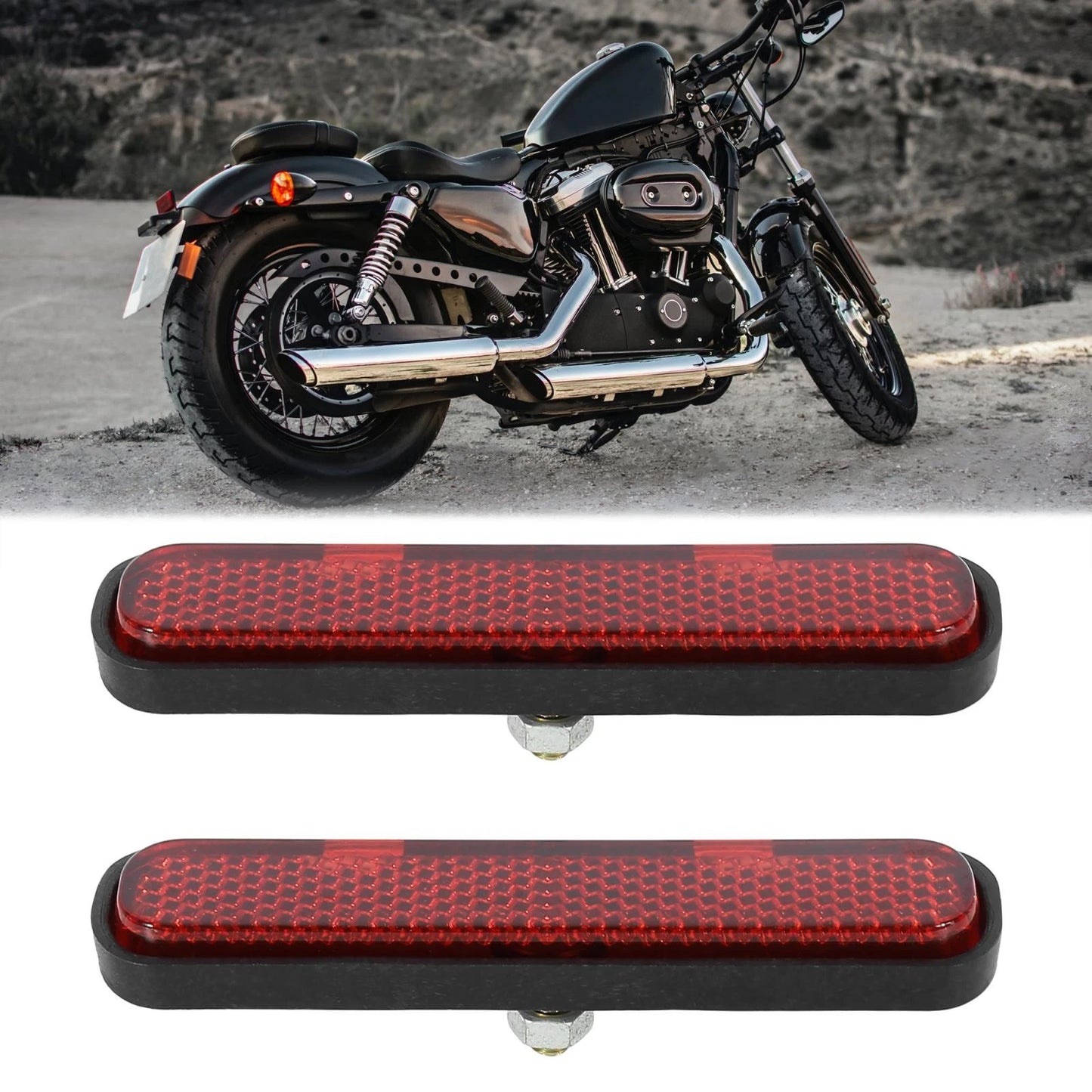 Pair 2 x Front Fork Leg Reflector Reflective Sticker for Motorcycle Dirt Bike