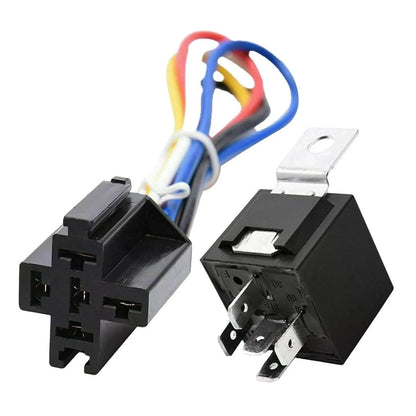 12V 40A SPDT 5-Pin Automotive Relay & Harness Socket Set for Cars